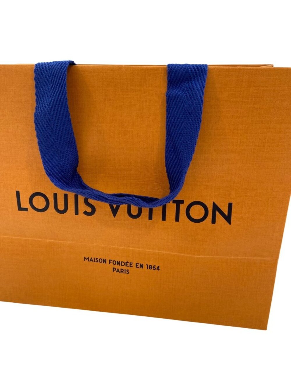 Authentic Louis Vuitton Boutique Shopping Bags Set of 2 Orange Brown Gift Bags - Picture 6 of 16
